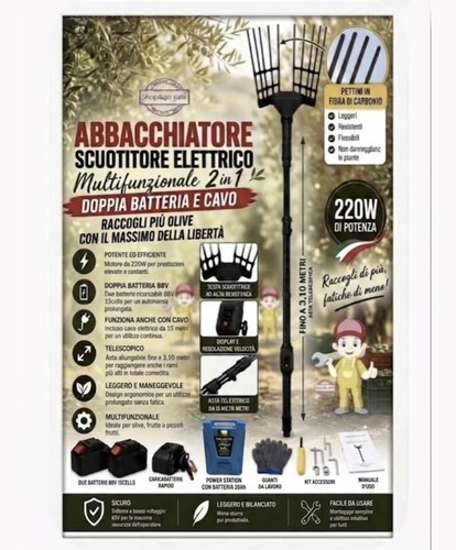 Abbacchiatore olive batteria - olive, a