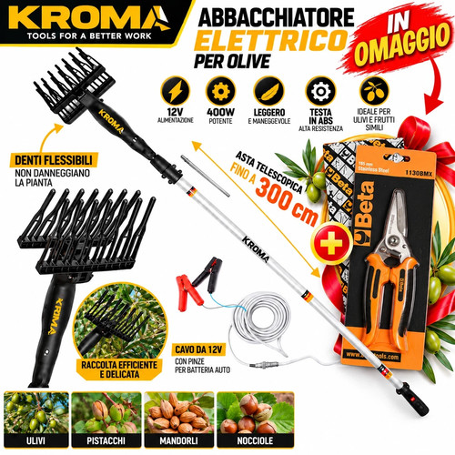 Abbacchiatore olive kroma - abbacchiatore, 400w